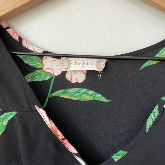 Altar’d State Floral Ruffle Sleeve Wrap Dress - Picture 2 of 6